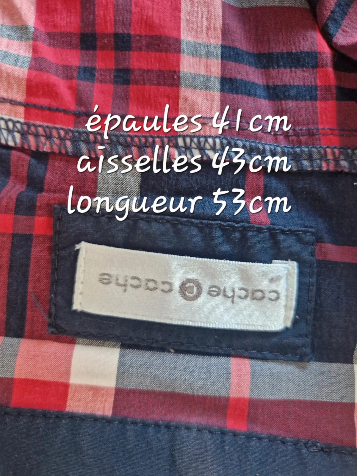 Camisa xadrez - Tamanho S estimado - Cache Cache – photo 4